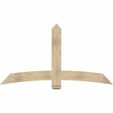 Ekena Millwork Bellingham Rough Sawn Timber Gable Bracket, Douglas Fir, 72"W x 39"H x 2"D x 6"F, 13/12 Pitch GBW072X39X0206BEL00RDF